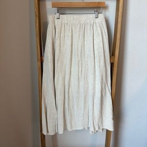Oatmeal midi skirt - size Small